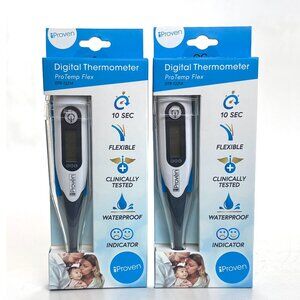 2 Proven Pro Temp Flex Digital Thermometer DTR 1221A NIB